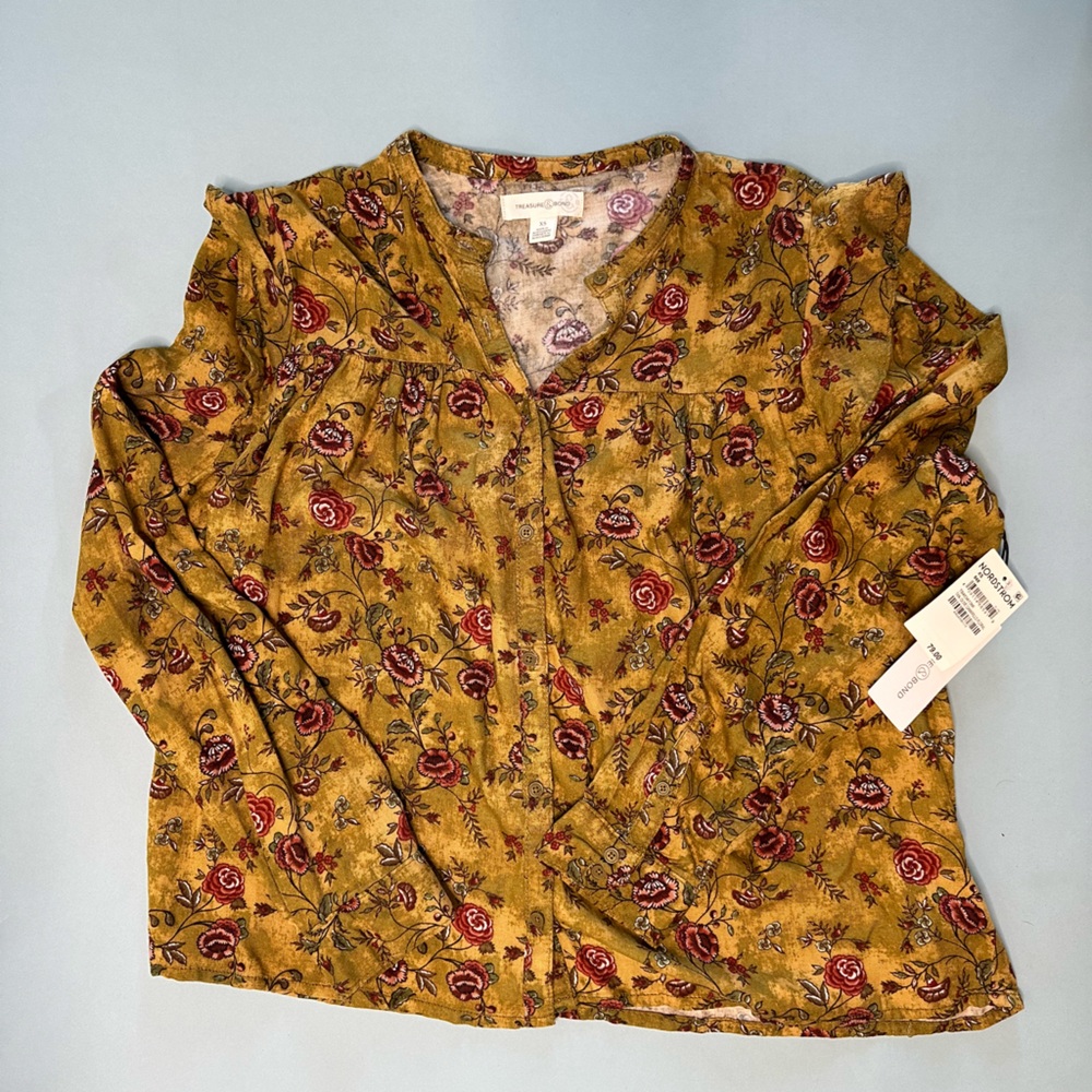 Treasure & Bond floral long sleeve